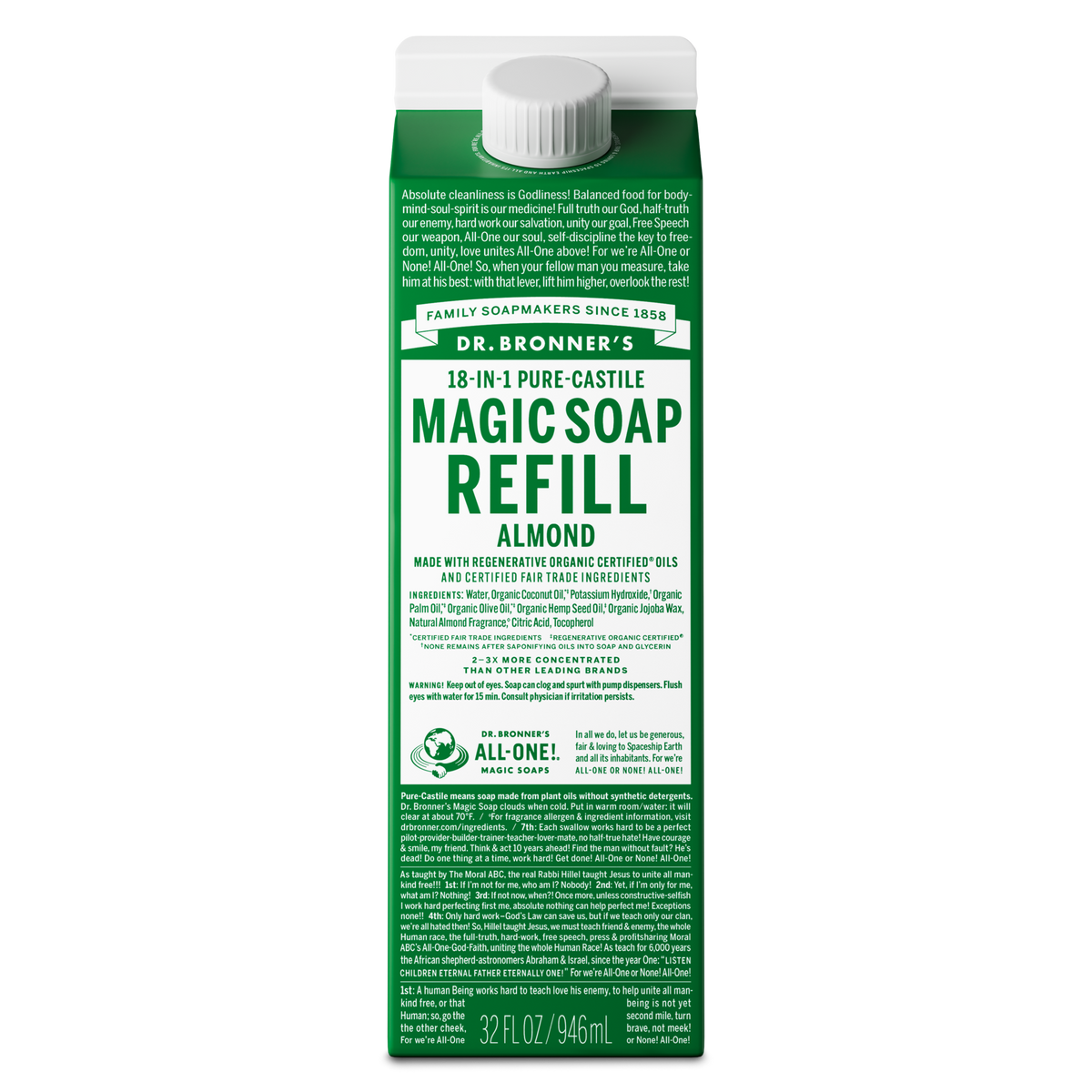 Almond - Pure-Castile Magic Soap Refill product image 1