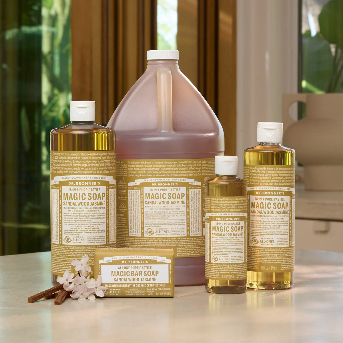 Sandalwood Jasmine  PureCastile Bar Soap Everyday Care