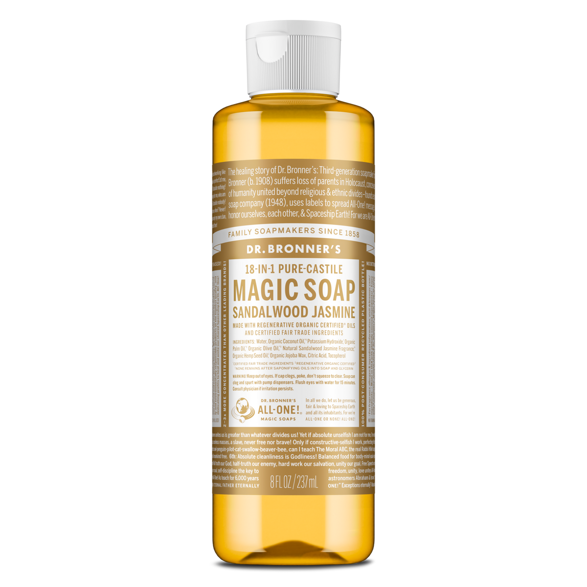 Sandalwood Jasmine  PureCastile Magic Soap Everyday Care