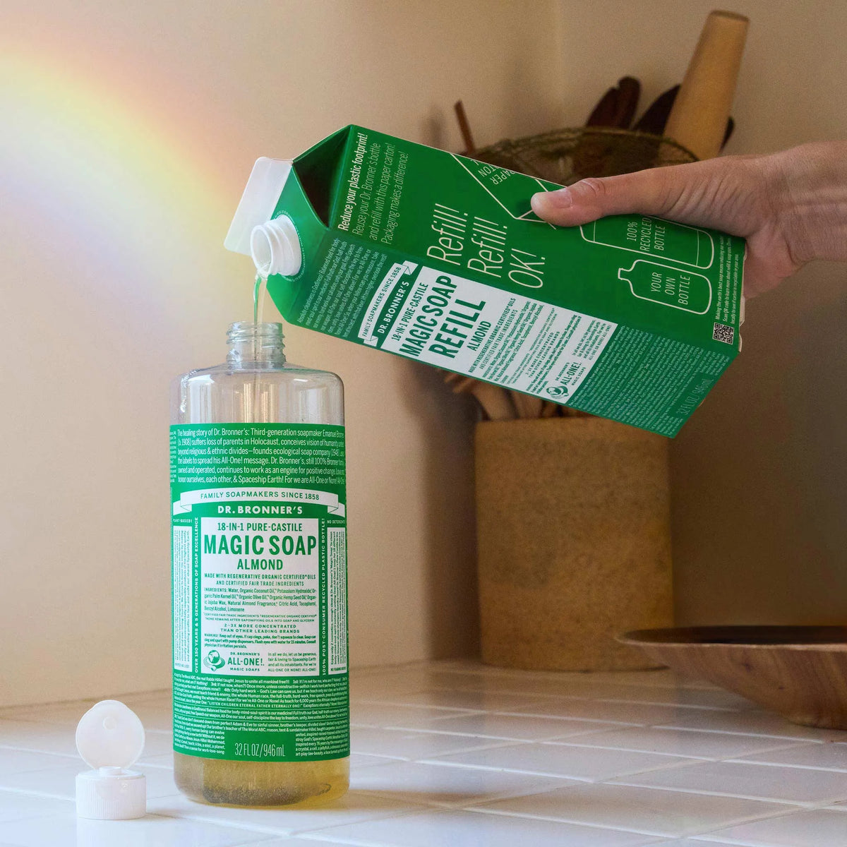 Almond  PureCastile Magic Soap Refill Everyday Care